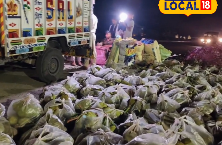 filmy style police stopped a jackfruit-loaded van found Ganja smuggling