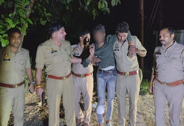 Ghaziabad cow slaughterer injured in police encounter | गाजियाबाद का गोकश पुलिस मुठभेड़ में घायल: बहादुरगढ़ पुलिस ने चेकिंग के दौरान रोका, फायरिंग में पैर में लगी गोली – Hapur News