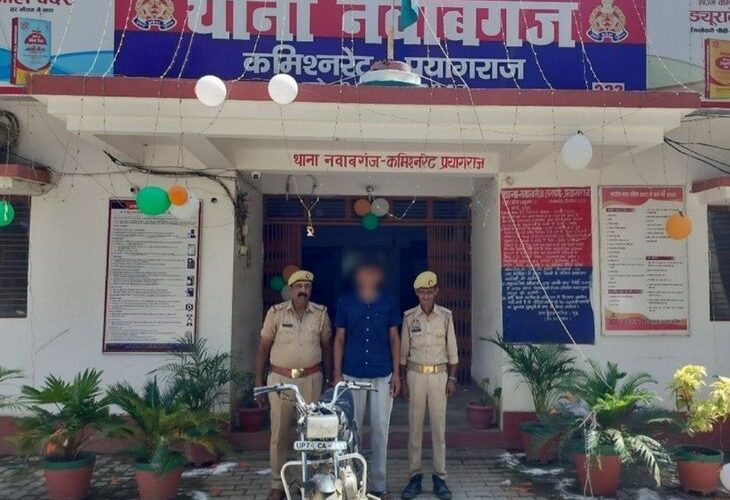 A cunning vehicle thief arrested in Prayagraj | प्रयागराज में शातिर वाहन चोर गिरफ्तार: चोरी की बाइक और फर्जी नंबर प्लेट बरामद, आरोपी ने कहा जरूरतें और शौक पूरा करने के लिए करता था चोरी – Prayagraj (Allahabad) News
